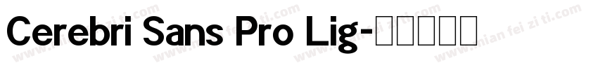 Cerebri Sans Pro Lig字体转换